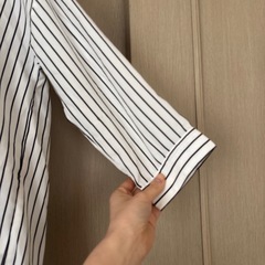 ONE WAYシャツ ストライプシャツ ブラウス ノンアイロン Mの画像