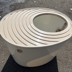 アイリスオーヤマ 猫 トイレ 本体 上から猫トイレ (飛び散らない) ホワイト レギュラーサイズの画像