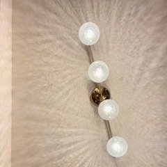 【3/21まで】シーリングライト ゴールドフレーム ガラス 4灯 リモコン付きの画像