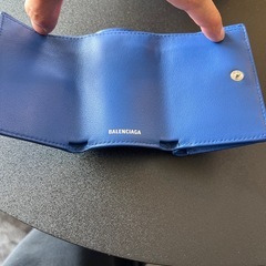 バレンシアガ BALENCIAGA 3つ折り財布 ミニウォレット ブルー 美品
の画像