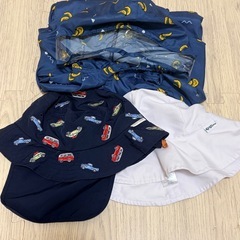 バナナレインコート&日除けハット(車刺繍)の画像