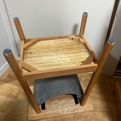 サイドテーブル　横32cm奥行40cm高さ50cm ナチュラルブラウンの画像