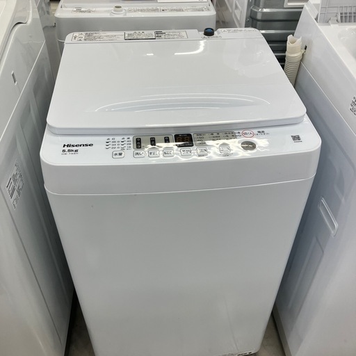 安心の1年間保証付き！Hisense全自動洗濯機2024年製5.5kg【トレファク堺福田店】