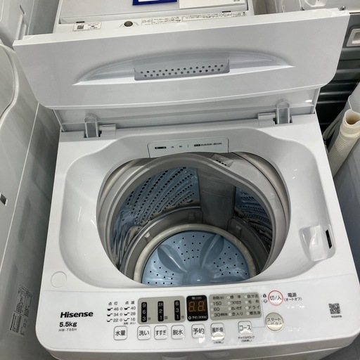 安心の1年間保証付き！Hisense全自動洗濯機2024年製5.5kg【トレファク堺福田店】