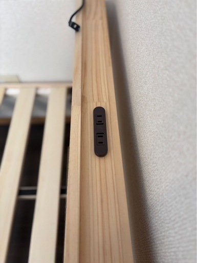 【未使用に近い】宮棚　2口コンセント　シングルベッド