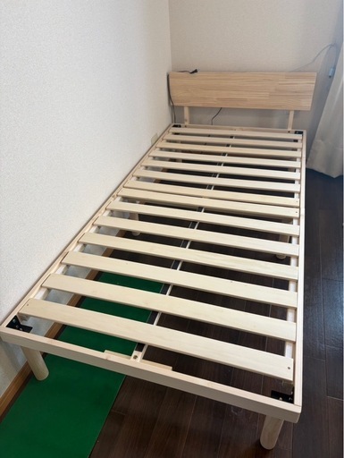 【未使用に近い】宮棚　2口コンセント　シングルベッド