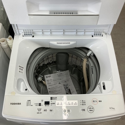 安心の6ヶ月保証つき！TOSHIBA全自動洗濯機2019年製4.5kg【トレファク堺福田店】