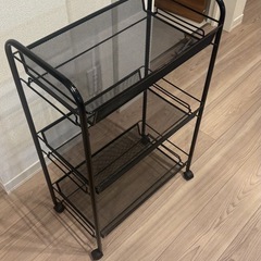 メッシュラック（ブラック）（キャスター付）の画像