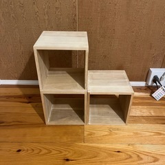 木製キューブボックス  3個の画像