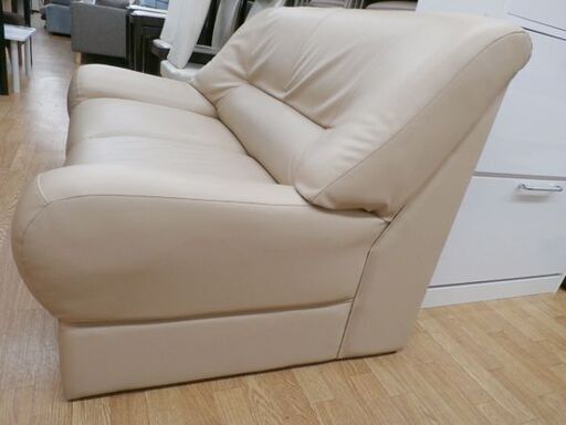2人掛けソファ サイズ(約)幅130㎝ 高78cm 奥行80cm ベージュ 合皮 ソファー 西岡店