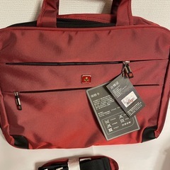 SWISSWIN ビジネスバッグ レッドの画像