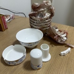 【未使用・食器フルセット】景徳鎮 敬瓷坊 中華食器 豪華セット 金彩 おもてなしの画像