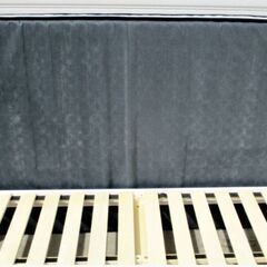 オーヤマ　セミダブルベッド　木製フレーム　ポケットコイル　マットレス付き　コンセント2口　寝具　SDサイズ　引き取り歓迎　1093ZSの画像