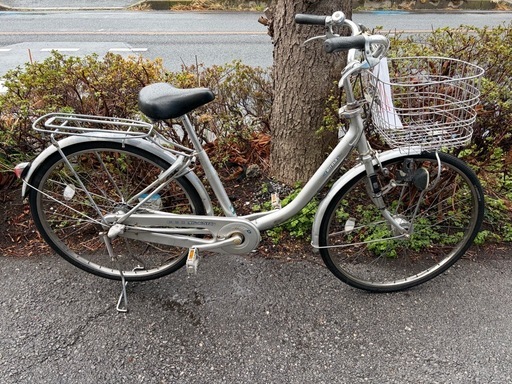ライト付き 3段ギア 自転車 ママチャリ 日本製 草加市