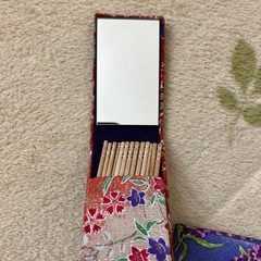 手鏡付　くし&楊枝入れの画像