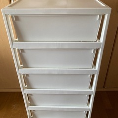 ピンク5段チェスト タンス 衣類収納 美品の画像