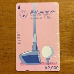 ゴルフ　カード　プリペイドカードの画像