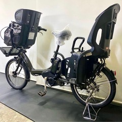 1年保証　送料無料　ブリヂストン　20インチ 子供乗せ　3人乗り 深緑　電動アシスト自転車 g320の画像