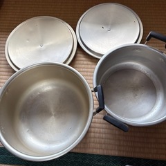アルミ製両手鍋　2個の画像
