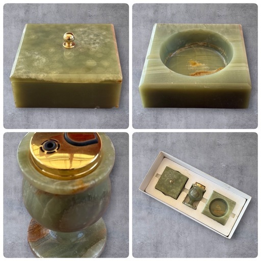 Windmill ONYX オニキス 卓上喫煙セット 灰皿 ライター 大理石