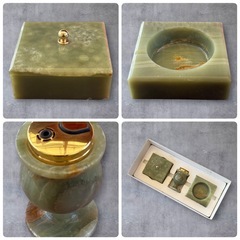 Windmill ONYX オニキス 卓上喫煙セット 灰皿 ライター 大理石の画像