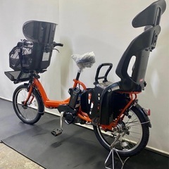1年保証　送料無料　ブリヂストン　20インチ　子供乗せ　3人乗り 橙色　電動アシスト自転車 g320の画像