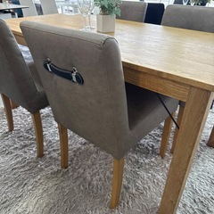 ダイニングテーブルセット　テーブル:クラッシュゲートの画像
