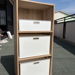 カラーボックス　3段の画像