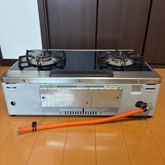 リンナイ　グリル付二口ガステーブルコンロ　ガラストップ　LPガス用 
RTS62WK17R-VRの画像