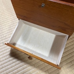 木製 メイクボックス 化粧箱 鏡付 の画像