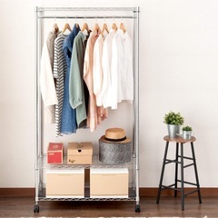 ドウシシャ　スチールラック　ハンガーラックの画像