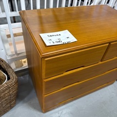 桐チェスト　キャスター付き　3段の画像