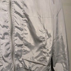 ナイロンジャケット スタジャン レトロ グレー シルバー レトロ アウター ブルゾン フライトジャケット MA-1の画像
