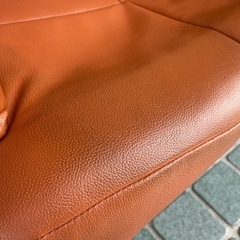 1人掛け ソファ リクライニングチェア アームチェア レザー調 ・高さ30cm×幅60cm×奥行き41cmの画像