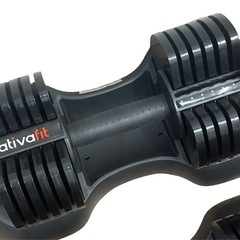 ◯合計44kg 可変式ダンベル ダンベルセット 重量調節 筋トレ トレーニング 20kg ペア ATIVAFIT 中古品■ジモティ姫路の画像