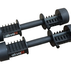 ◯合計44kg 可変式ダンベル ダンベルセット 重量調節 筋トレ トレーニング 20kg ペア ATIVAFIT 中古品■ジモティ姫路の画像
