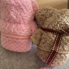 ハンドタオル 熊型 可愛い インテリア プレゼント まとめ売りの画像