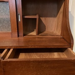 【古道具】キャビネット　昭和レトロ　家具　摺ガラスの画像
