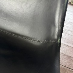 椅子　チェア　合皮　レザー　ブラック　の画像