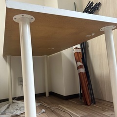 ホワイト長方形テーブル 150cm x 75cmの画像