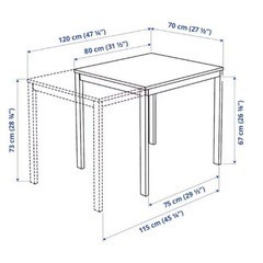 ヴァングスタ　ダイニングテーブル　IKEA 伸長式の画像