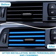 【新品】曲げられる車用エアコンベントトリムストリップ　簡単取付 20cm  12本入の画像