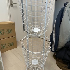スチールラック　収納カゴの画像