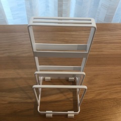 山崎実業 包丁&まな板スタンドプレート ホワイト の画像