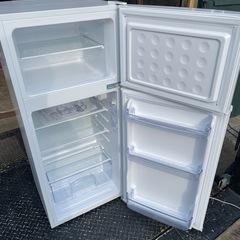 山善　YAMAZEN 2ドア　冷凍冷蔵庫　YFR-D130 ホワイト　128L 一人暮らし　単身　美品の画像