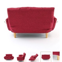 3/23(月)リクライニング機能付き2人掛けソファ   の画像