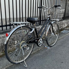 ＜美品車＞あさひトラッドライン・26インチ自転車・外装6段変速・LEDオートライト・ブラック １発2錠鍵付きの画像