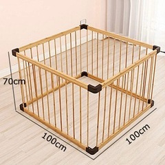 木製フェンスベビーサークルの画像