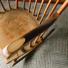 【取引中】飛騨産業 木製 レトロ 昭和 アンティーク ロッキングチェアの画像