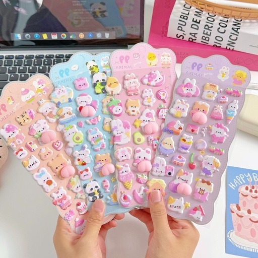 【40枚セット】　シール　ぷにぷにシール　おしりシール　ご褒美シール　立体　　　　